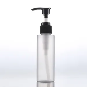 Luxury 100ml 200ml Matte White Round Empty Conditioner Shower Gel Plastic Packaging frosted Airless Shampoo Pump Bottle