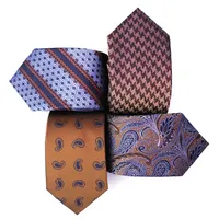 Custom Tie Luxe Mens Stropdas Set Corbatas Por Mayoreo Paisley Polyester Ties Voor Mannen Italiaanse