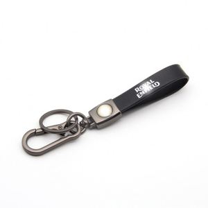 Handmade Premium Black Metal Pendant <b>Key</b> <b>Ring</b> Accessories With Logo Present for Man and Woman Leather Car Keychain for Car Brand - Product Image 3