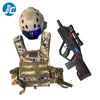 Conjunto de Chaleco de Combate y Pistola Láser Táctica Inteligente Comercial para Parques de Aventura y Salas de Juego, Juego de Disparos Láser