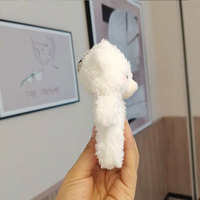 Porte-clés en peluche ours en peluche blanc personnalisé, pas cher, nouvelle collection 2023