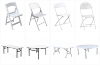 Vente chaude Hdpe Rond Blanc Événement Fête Table Ronde Pliable De Mariage En Plein Air Tables En Plastique Pliantes pour Événements Fête
