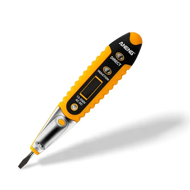 VD700 Electrical Tester Pen Screwdriver 12-250V AC DC Outlet Circuit Voltage Detector Test Pen With Night Vision Power Meter