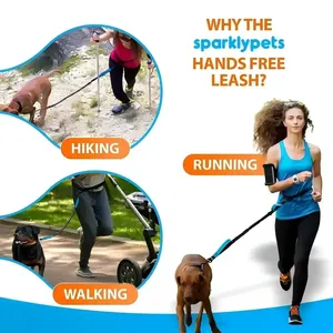 Adjustable <strong>Waist</strong> Dog <strong>Leash</strong> Belt, Retractable Hands-Free Reflective Pet Running <strong>Leash</strong>, Outdoor Jogging Walking Training Gear - Product Image 5