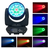 Lampu LED Panggung Disko Gereja Dj 4-in-1 19X15W RGBW Moving Head dengan Kontrol DMX512 Sudut Sinar 10-60 IP20 16200 Lumens