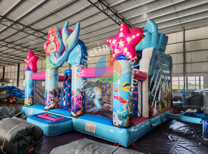Nouveau Château <span class=keywords><strong>Gonflable</strong></span> Commercial Thème Sirène 2026 en PVC, Aire de Jeux <span class=keywords><strong>Gonflable</strong></span> avec Toboggan pour Filles - Product Image 3