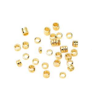 18K Gold Plated <b>Copper</b> Round Spacer Beads 14K Gold Plated Simple Loose Beads For <b>Bracelet</b> Making DIY Jewelry Accessories - Product Image 5