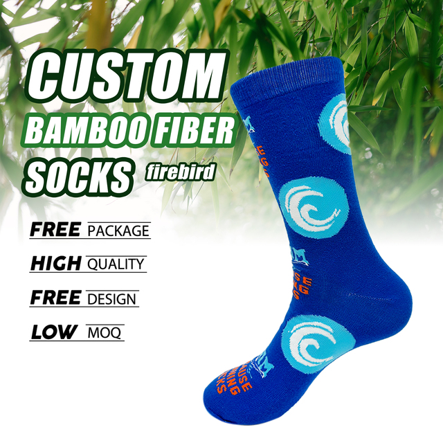 High Quality Breathable Bamboo Fiber Men's Casual and Business Socks Unisex Black and Colorful Print Free Size Packaged