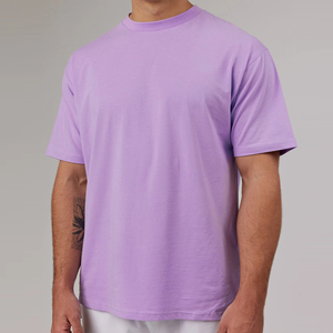 เสื้อยืดออกกำลังกาย OEM แบบไม่เป็นขุย สำหรับเล่นกีฬา พิมพ์ลายตามสั่ง ไซส์ใหญ่พิเศษ <span class=keywords><strong>สี</strong></span><span class=keywords><strong>ม่วง</strong></span> แขนสั้น สำหรับผู้ชาย - Product Image 4