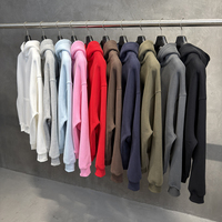 Sweat-shirt à capuche polaire pour homme, nouvelle collection hiver 2026, coupe ample, couleur unie, épais, épaules tombantes, style streetwear, direct usine