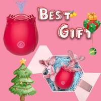 Großpackung Sexspielzeuge Blumenform 10-Gang Rosen-Vibrator G-Punkt Dildo Klitorale Massage Saugender Zungen-Rosen-Vibrator für Frauen