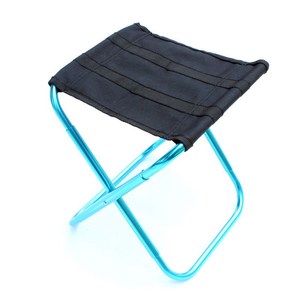 Taburete Plegable para Exteriores de Aleación de Aluminio 25x23x26 cm, Silla Portátil para Camping y Jardín, Azul - Product Image 4