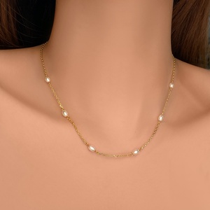 Fashion <b>Necklaces</b> High Quality Non Tarnish 18K <b>Gold</b> Plated <b>Pearl</b> <b>Necklace</b> for Women - Product Image 6