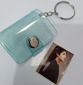 Bán buôn bền long lanh trong suốt mềm nhựa PVC thẻ kinh doanh thẻ chất kết dính Album ảnh với Keyring Khung Ảnh Album - Product Image 1
