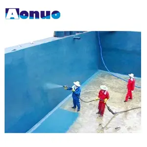 Peinture imperméable de polyurée de jet liquide de polyurée bleue de deux composants pour des piscines
