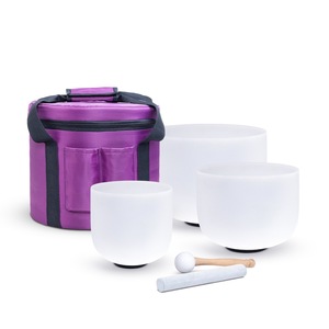 Juego de Cuencos Cantores de Cristal de Cuarzo Blanco Esmerilado, Sonido de Chakra, Sanación y Meditación, Accesorios <span class=keywords><strong>para</strong></span> Instrumentos Musicales - Product Image 5