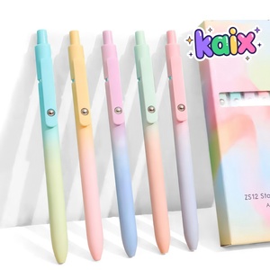 Stylos <span class=keywords><strong>gel</strong></span> à pression KAIX ZS12 0,7 mm, dégradé arc-en-ciel, séchage rapide, écriture fluide, ensemble de stylos à bille pour étudiants - Product Image 3