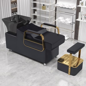 Hair Washing Station Massage <b>Bed</b> Hair Salon Furniture Shampoo <b>Bed</b> Washing Shampoo Chair With Bowl - Product Image 2
