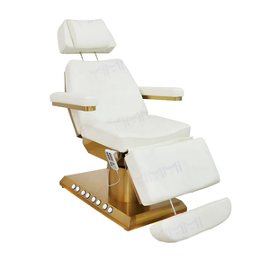 Electric Gold Stainless Steel Base with Foot Control 4 Motors Beauty Massage Bed Customizable Color Facial Bed for Beauty Salon - Product Image 2