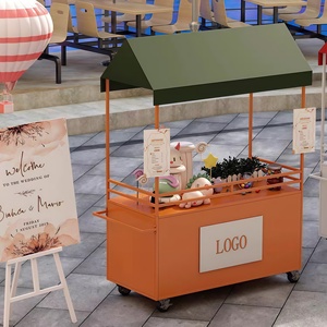 <span class=keywords><strong>Chariot</strong></span> alimentaire robuste en acier pour événements commerciaux, stands promotionnels, centres commerciaux et marchés de parcs - Product Image 1