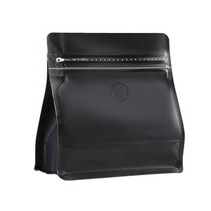 <b>Aluminum</b> <b>Foil</b> Side Gusset Food Packaging Stand up Flat Bottom Pouch Coffee Bags With Zipper - Product Image 3