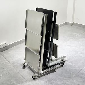 High Quality Stainless Steel Salon Furniture Hair Salon Trolley Hair Salons Beauty Salon Folding Cart - Product Image 6