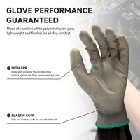 Gants de travail en mousse PU avec paume enduite |   Gants de sécurité légers et respirants en PU pour l'assemblage électronique et automobile