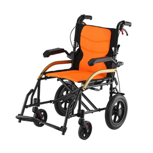 Fauteuil roulant pliable en alliage d'aluminium Le Chi Medical Care, orange, léger, portable, manuel, pour personnes âgées et femmes enceintes - Product Image 3