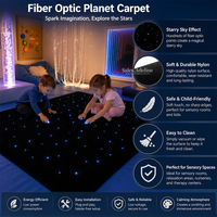 Tapis sensoriel interactif en fibre optique, tapis LED étoilé, tapis scintillant en nylon pour salle de thérapie, école, crèche