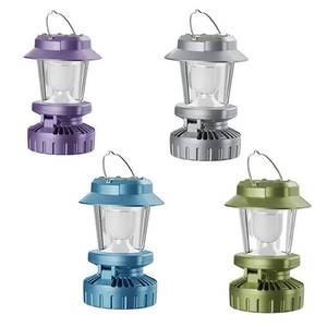 Lanterne de camping à LED alimentée par énergie solaire avec ventilateur, lumière chaude, éclairage de table pour l'extérieur - Product Image 3