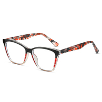 Tendance de la mode mélange des lunettes cadre anti-lumière bleue miroir de lumière plat plein cadre avec plaque de pied à ressort
