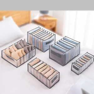 Portable Washable Visible Grid Mesh Clothes Drawer Storage Organizer for Jeans Trousers T-shirts Underwear Socks Scarves