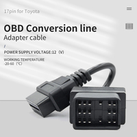 Cable Adaptador OBD OBD2 de 17 Pines a 16 Pines, Macho a Hembra, Cable de Conexión para Herramienta de Diagnóstico de Automóviles DLC, Extensión para Escáner de Diagnóstico