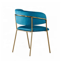 Chaise de salle à manger vintage de luxe en cuir PU avec dossier à points diamantés, structure en métal doré, portable pour restaurant, café, maison, bureau
