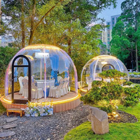 Kits de maison et de tente en dôme en polycarbonate de haute qualité-3m à grandes tailles pour glamping avec salle de bain et salon