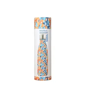 Luxury Printing Eco-friendly Round Cardboard Box Cylinder Paper Tube Packaging For Water Bottle