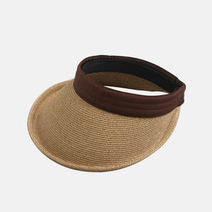 Sombrero <span class=keywords><strong>de</strong></span> <span class=keywords><strong>Paja</strong></span> <span class=keywords><strong>de</strong></span> Moda Primavera-Verano, Visera Casual para Viajes al Aire Libre, Playa y Protección Solar para Mujer - Product Image 4