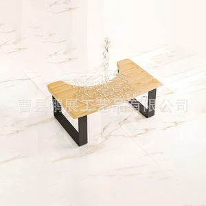 Siège de toilette mural en bois massif, couleur naturelle noire, design moderne et simple 652 - Product Image 5