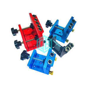 OEM Set Jig lubang saku tugas berat, dengan penjepit panduan bor aluminium kokoh untuk 15 ° lubang miring untuk pekerjaan kayu & alat pertukangan - Product Image 2