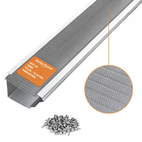 Protection de gouttière en aluminium sur mesure de 5 pouces avec grille en acier pour drainage et protection contre les feuilles