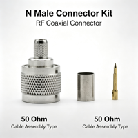 Connecteur coaxial RF mâle de type N Aurora Yu N02 50 ohms pour antenne de station de communication sans fil RG58