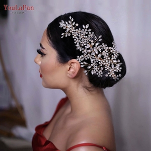 YouLaPan HP253 Crystal Flower Bridal <strong>Hair</strong> <strong>Pieces</strong> Sparkling Rhinestone Wedding <strong>Hair</strong> Accessories for Brides and <strong>Bridesmaids</strong> - Product Image 6