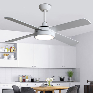 Châu Âu tối giản Black & White Led AC động cơ quạt trần với điều khiển từ xa tùy chỉnh ABS cơ thể cho nhà bếp & Phòng tập thể dục - Product Image 5