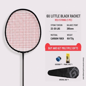 Raquette de badminton en fibre de carbone ultra-légère 72g pour entraînement à domicile, débutant et intermédiaire, vente en gros - Product Image 2