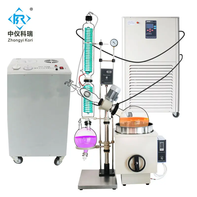 China vacuum evaporator concentration with rotation evaporation flask with jack with water bath