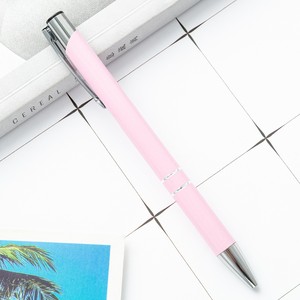 Stylo bille rétractable en métal de haute qualité, double anneau, action clic, personnalisable avec logo pour souvenir d'entreprise - Product Image 1