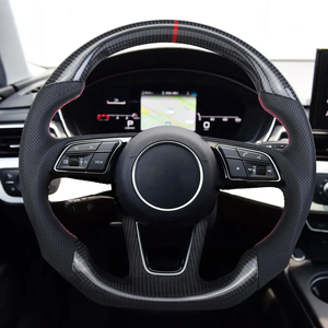 Volant de voiture personnalisé en fibre de carbone véritable fait main, adapté aux <span class=keywords><strong>Audi</strong></span> <span class=keywords><strong>A4</strong></span> 2021 <span class=keywords><strong>2022</strong></span> 2023 2024, A5 19-25, A3 - Product Image 2