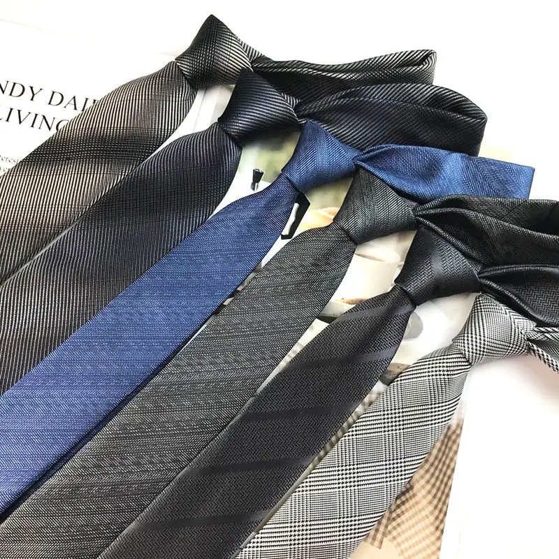 Cravates Jacquard tissées en soie Pure pour hommes, avec rayures, de luxe,