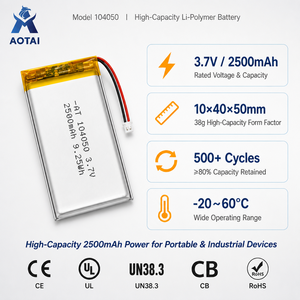 Batterie Li-Polymère Haute Capacité 2500mAh 3.7V 104050 Taille Personnalisée pour Projecteur Portable et Terminal Industriel – Vente Directe Usine - Product Image 4