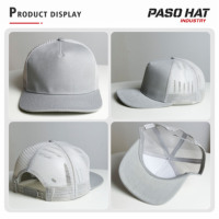 Gorra Snapback de 5 Paneles con Logotipo Personalizado, Bordado 3D, Visera Plana, Malla de Lona, Estilo Trucker, Casual, Hip Hop, Unisex